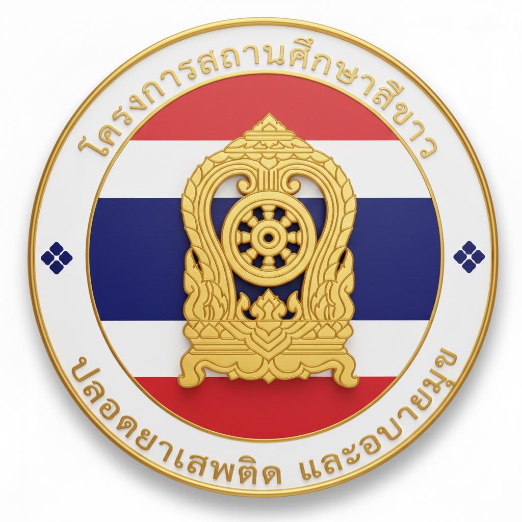 โลโก้สถานศึกษาสีขาว