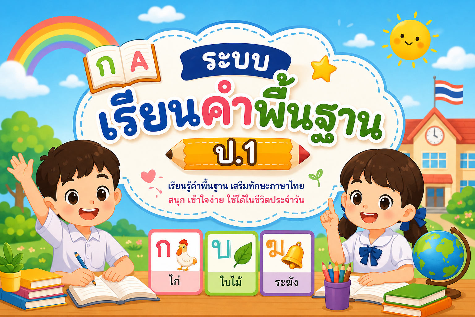 เรียนคำพื้นฐานภาษาไทย ป.1