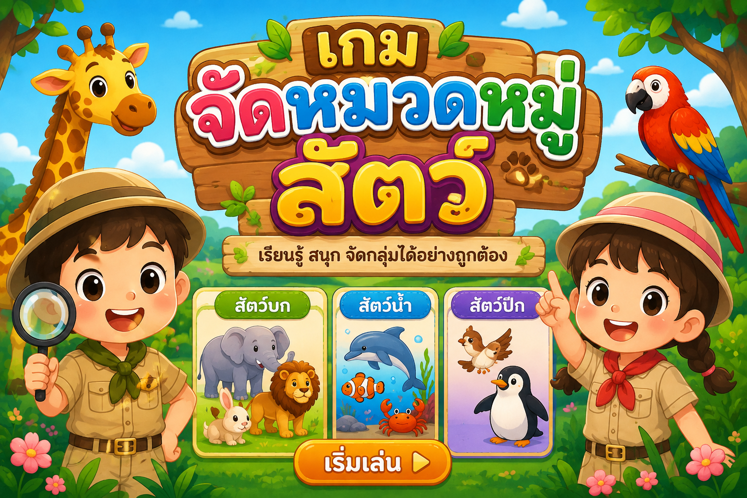 เกมจัดหมวดหมู่สัตว์